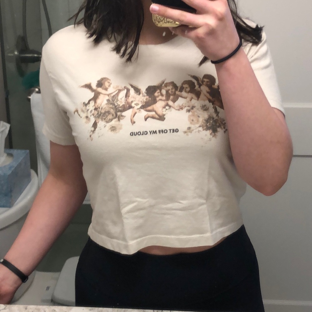 angel cropped t shirt